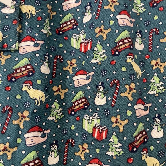 NWT Vineyard Vines Mens Small Christmas Pajama Pants Deep Juniper Whales Trees - Picture 4 of 7